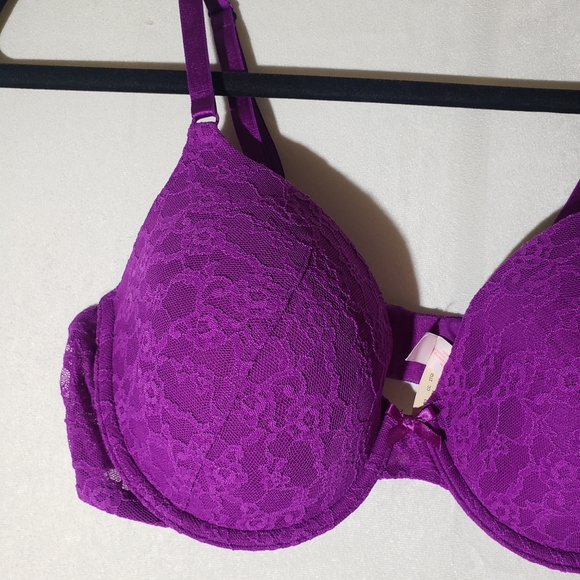 NWT Victoria's Secret Purple Lacey Lightly Lined Bra Size 38C - Picture 2 of 5